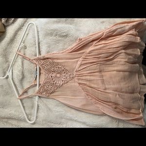 american eagle pink tank size xs